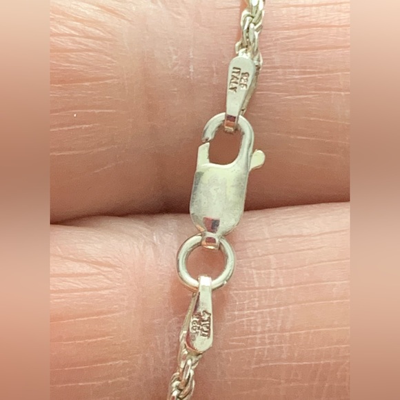 Sterling Heart Pendant Filigree Cut Out Puffy Scrolling Signed SU 925 Vintage - Picture 7 of 10